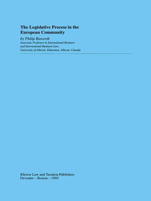 cover image of The Legislative Process in the European Community